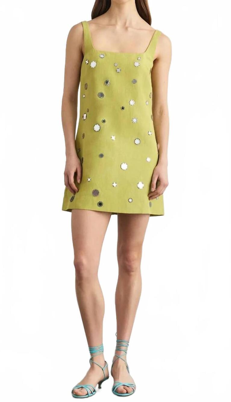 NEW TANYA TAYLOR barton dress in lime mist